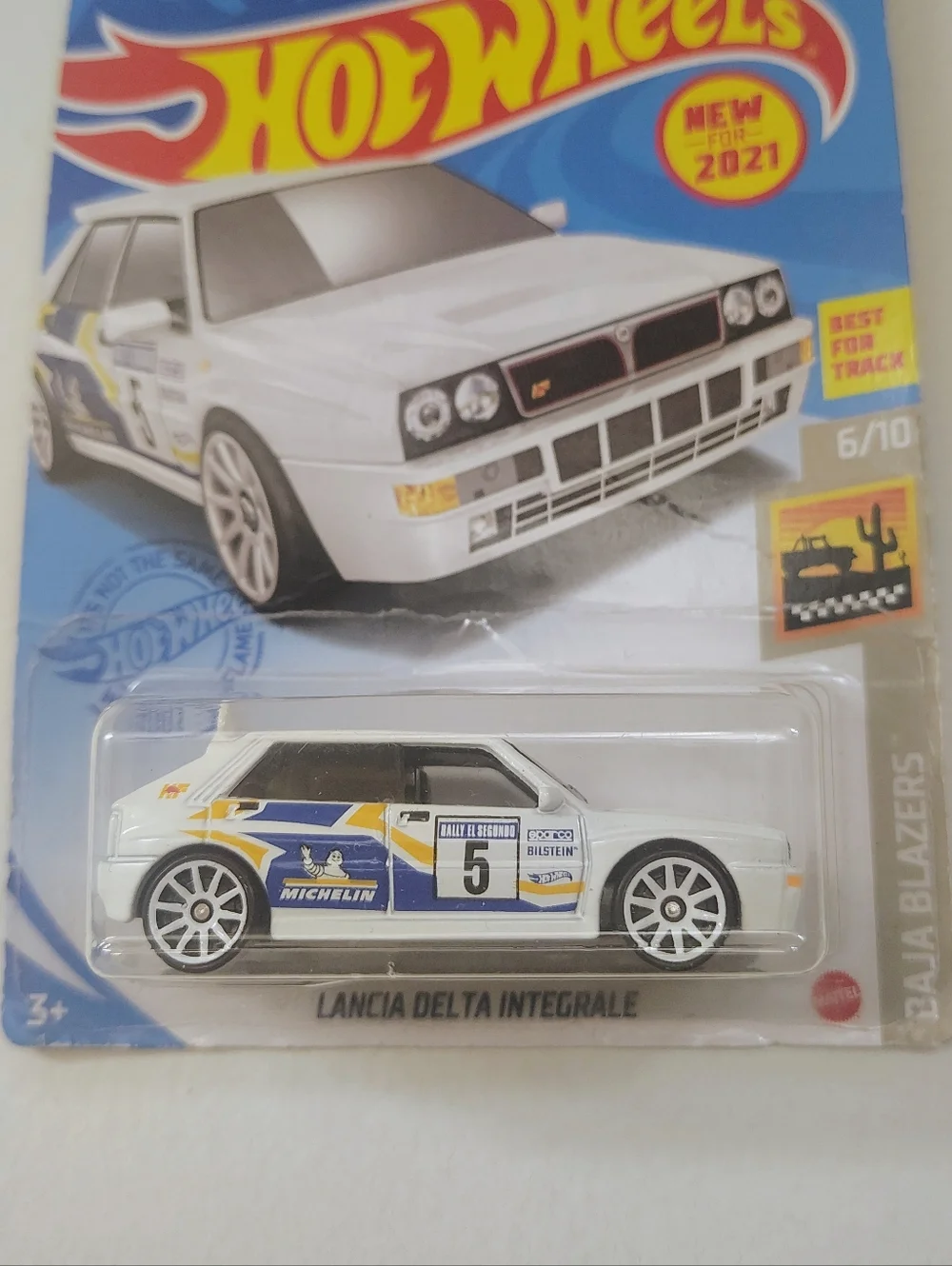 Lancia Delta Integrale Hot Wheels Baja Blazers 6/10 White Rally Diecast